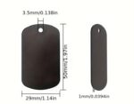 Zwarte Aluminium ID-Tag – Stoer & Persoonlijk met Gravure - Afbeelding 3
