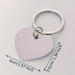 glanzende roestvrijstalen hart hanger