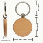 unieke ronde houten sleutelhanger