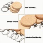 Unieke Ronde Houten Sleutelhanger – Persoonlijk & Duurzaam - Afbeelding 2