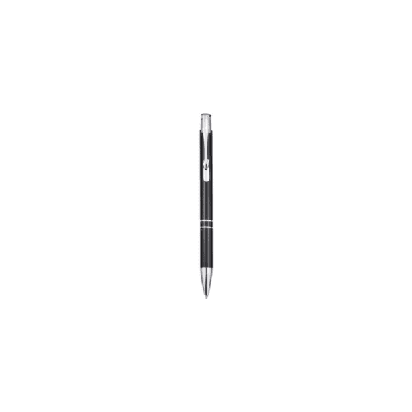 Luxe zwarte aluminium balpen met persoonlijke gravure