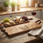 Gegraveerde borrelplank inktvis