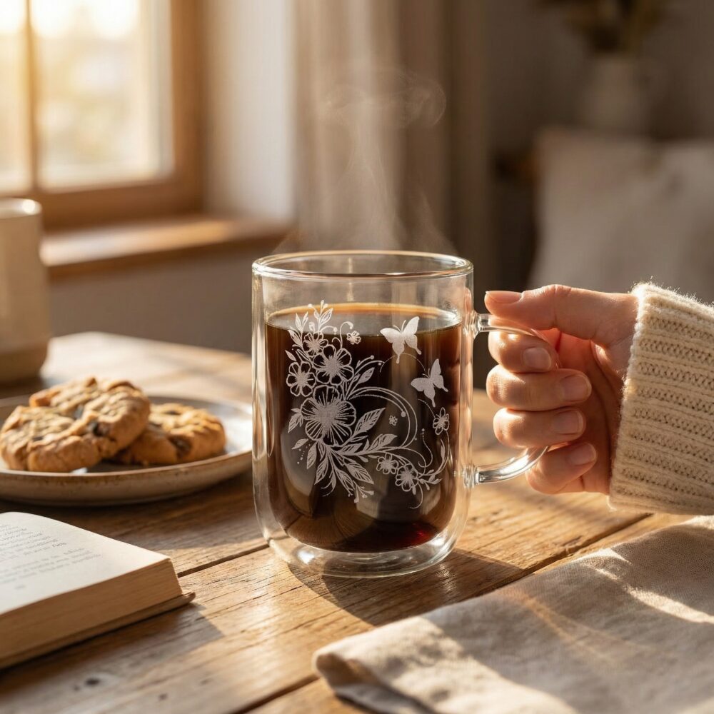 Gegraveerde-theeglazen