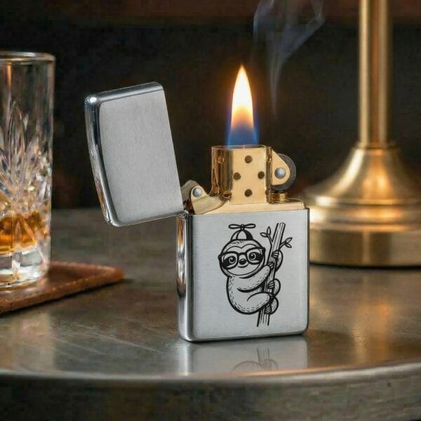 gegraveerde zippo aansteker hoogglans
